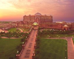 A luxury landmark in Abu Dhabi the Emirates Palace, UAE