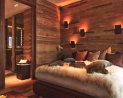 Luxurious Chedi Andermatt Hotel mock-up room, Switzerland