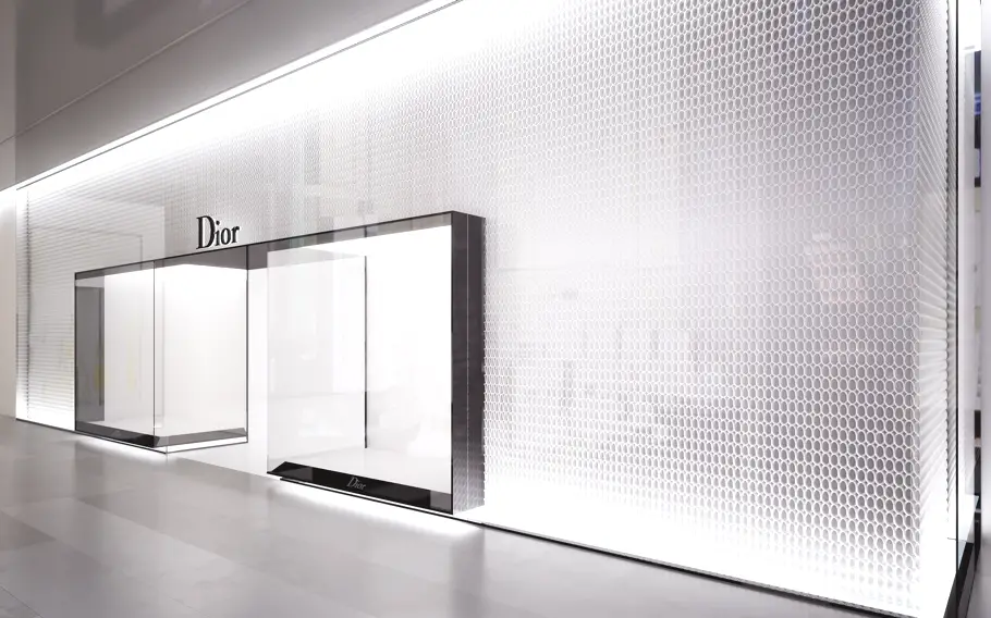 Luxury store design for Dior's London concept store
