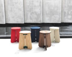 Contemporary Clover stool and Trellis lamp for Industry+